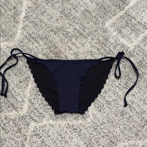 J.Crew Small- Scalloped Black Bikini Bottom